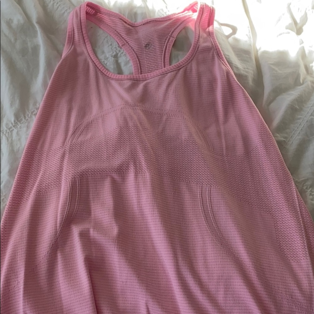 Light pink. Lululemon tank top.